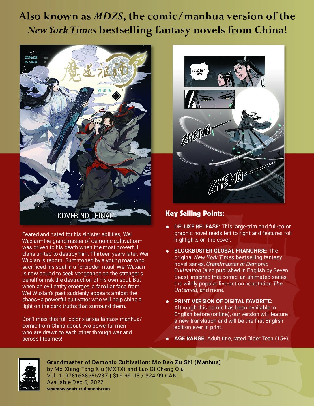 Grandmaster of Demonic Cultivation: Mo Dao Zu Shi (The Comic / Manhua) Vol. 1 cover