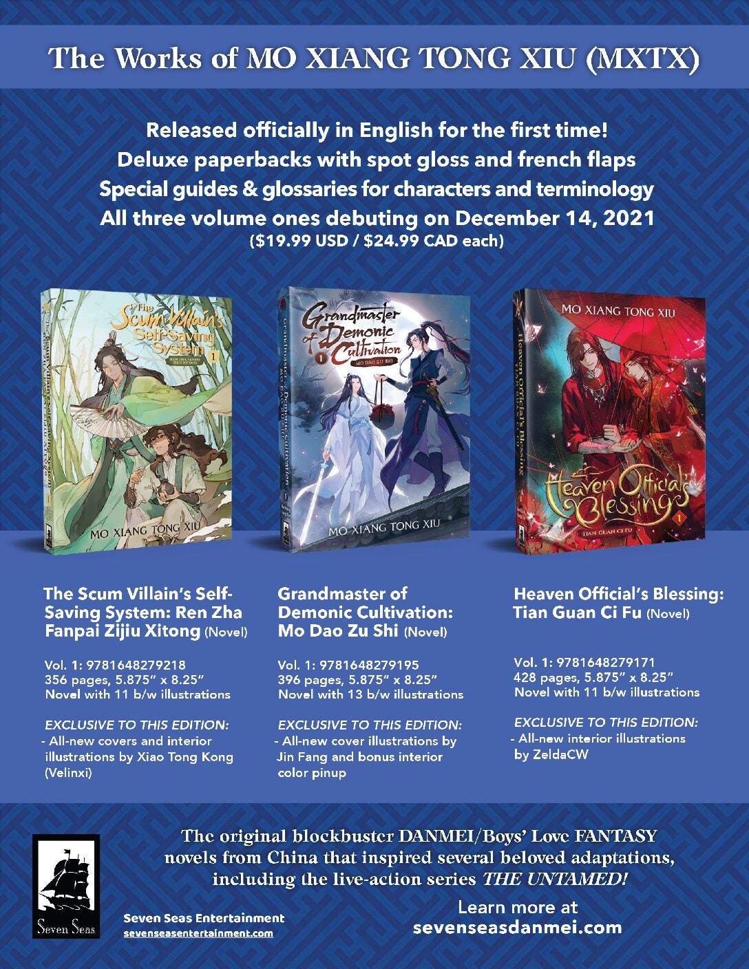 Danmei Novels by Mo Xiang Tong Xiu (MXTX) (Sell Sheet 2) cover