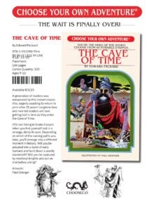 Choose Your Own Adventure The Cave of Time Sell Sheet cover